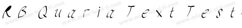 RB Quaria Text Test字体转换